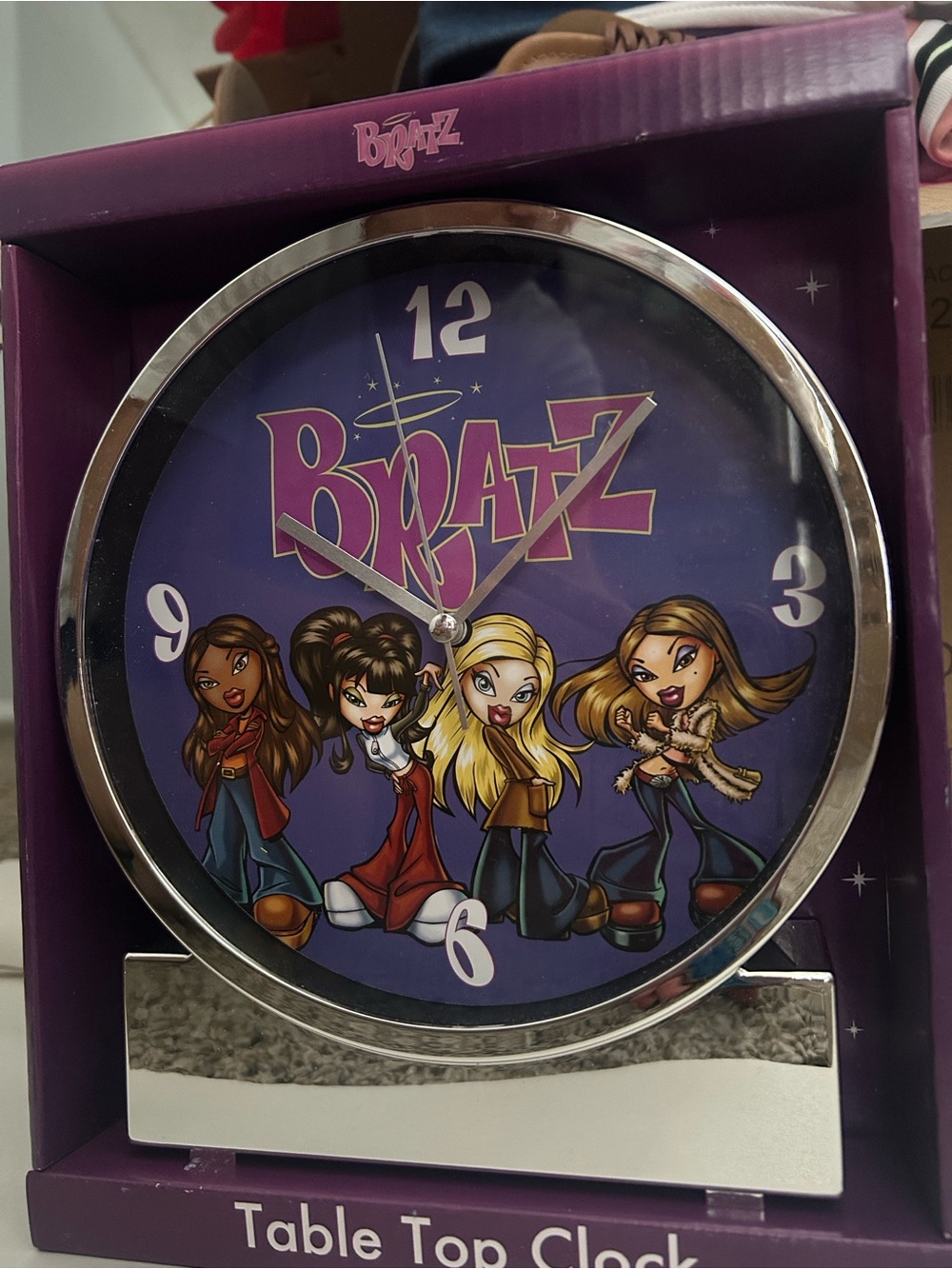 Bratz Purple Tabletop Wall Clock - Bratz